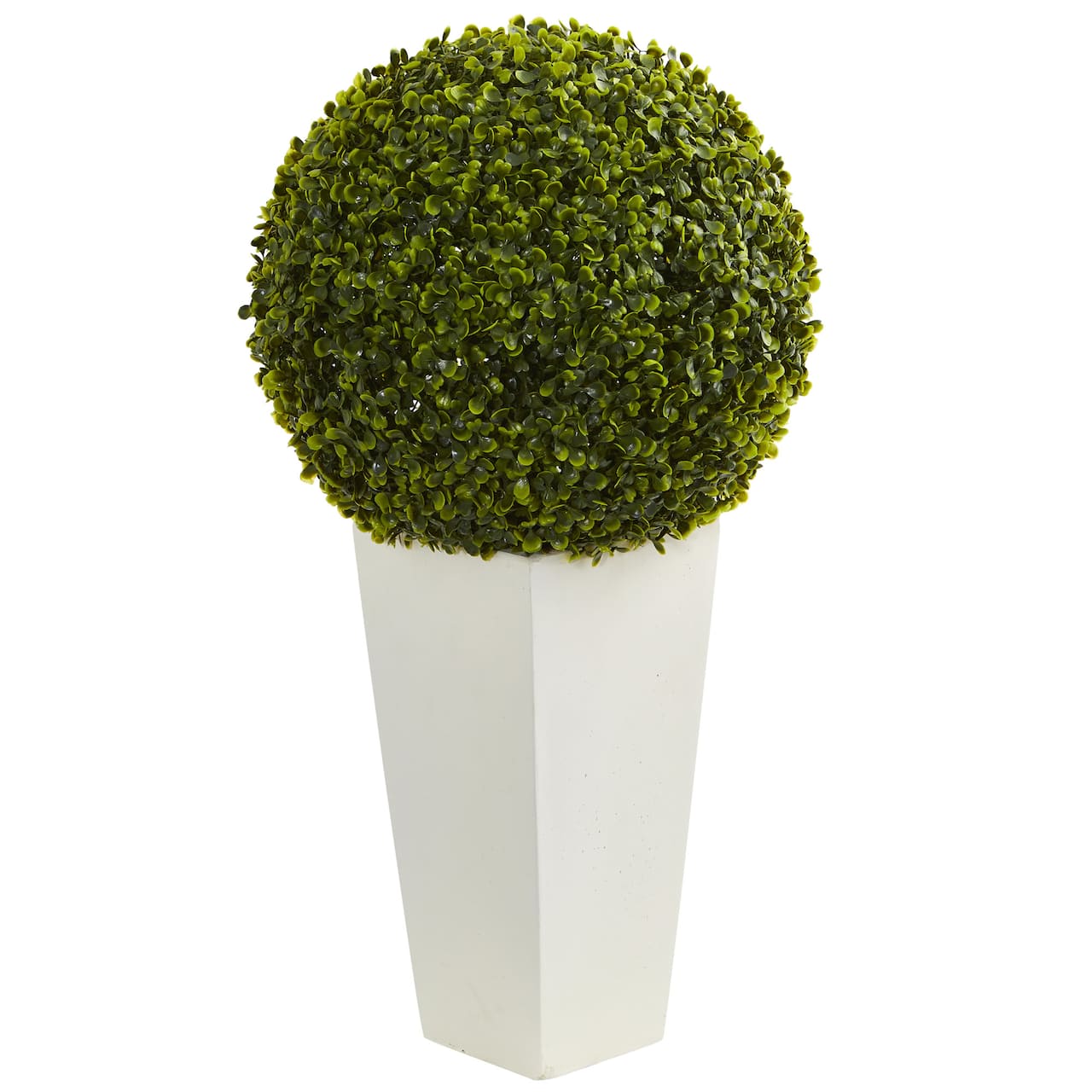 2.5ft. Boxwood Ball Topiary in White Tower Planter